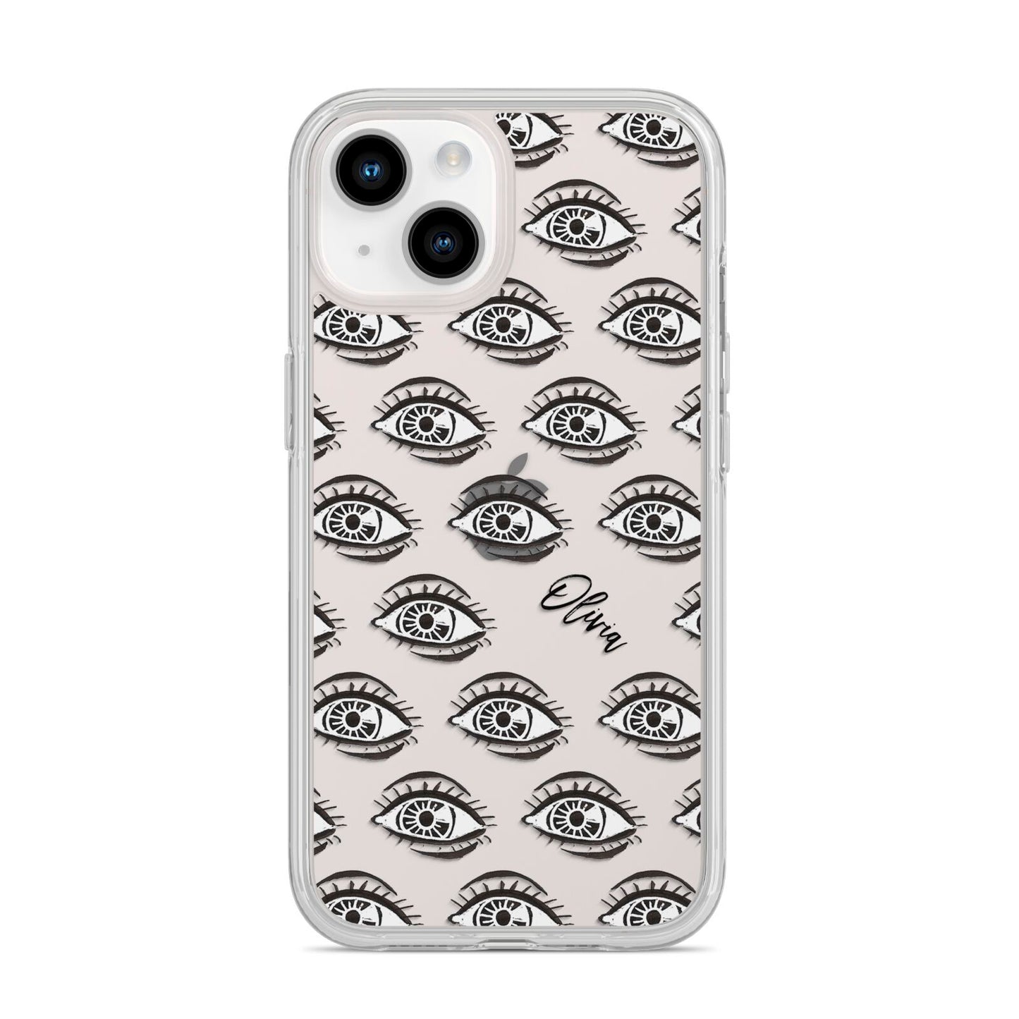 Eye Eye Personalised iPhone 14 Clear Tough Case Starlight
