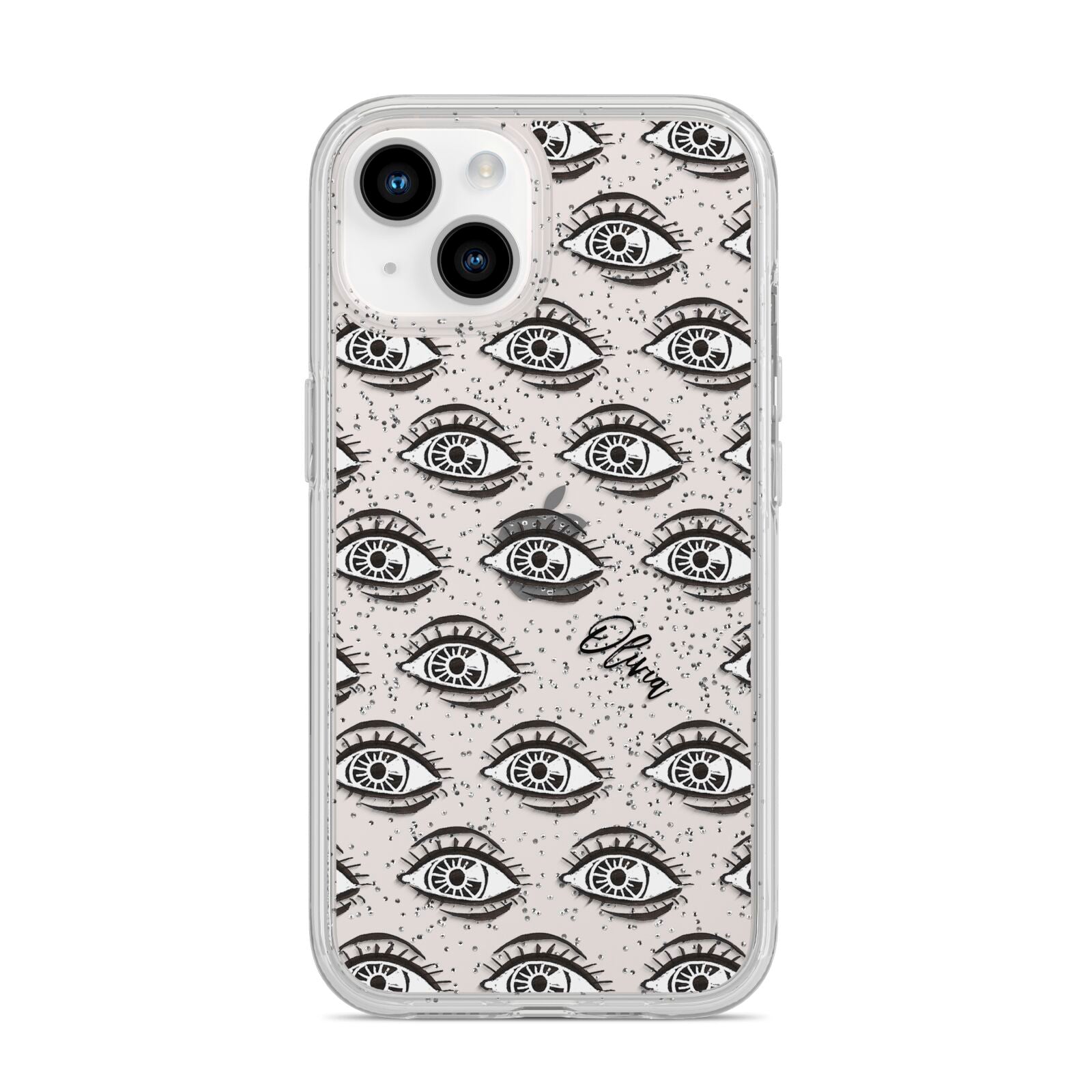 Eye Eye Personalised iPhone 14 Glitter Tough Case Starlight