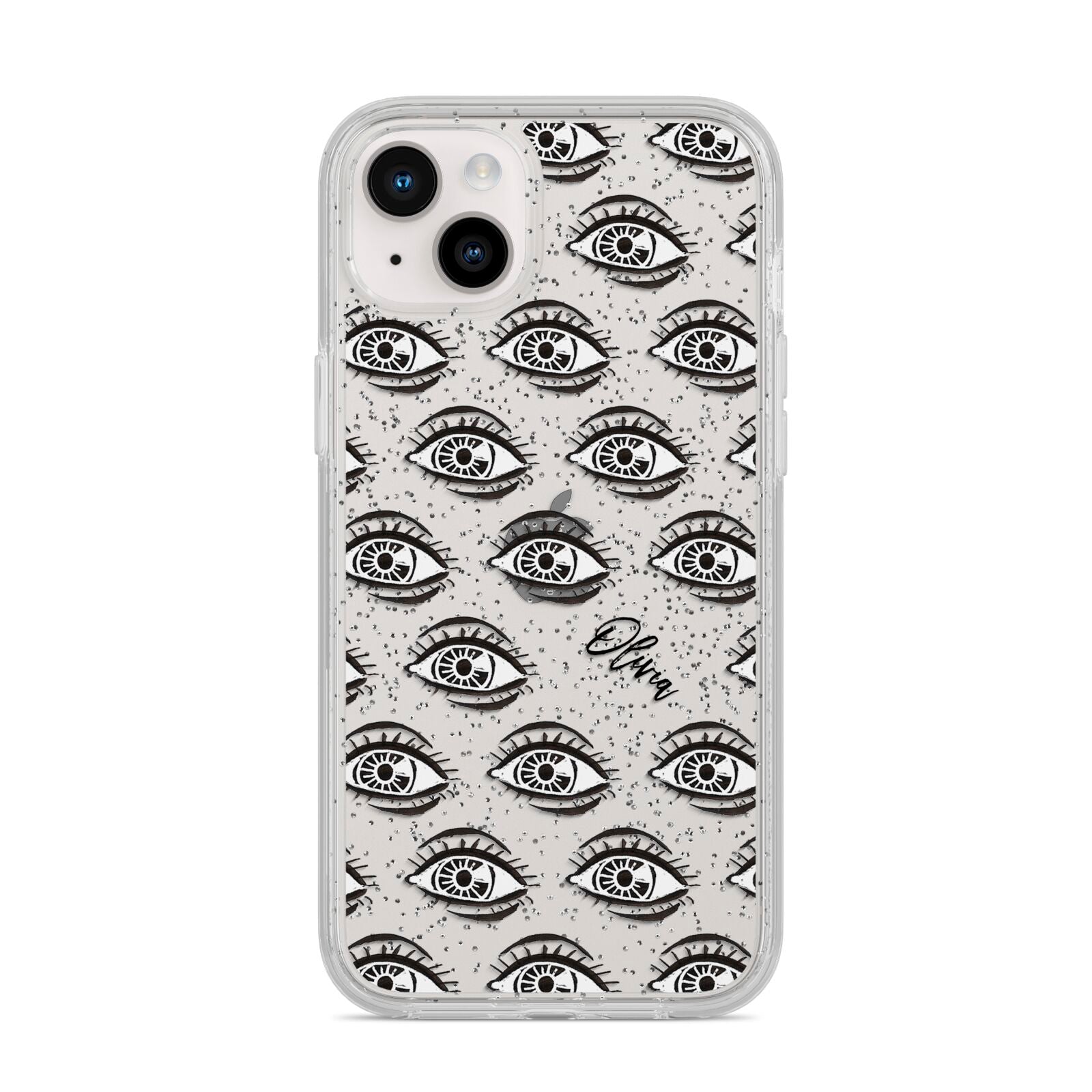 Eye Eye Personalised iPhone 14 Plus Glitter Tough Case Starlight