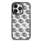 Eye Eye Personalised iPhone 14 Pro Black Impact Case on Silver phone