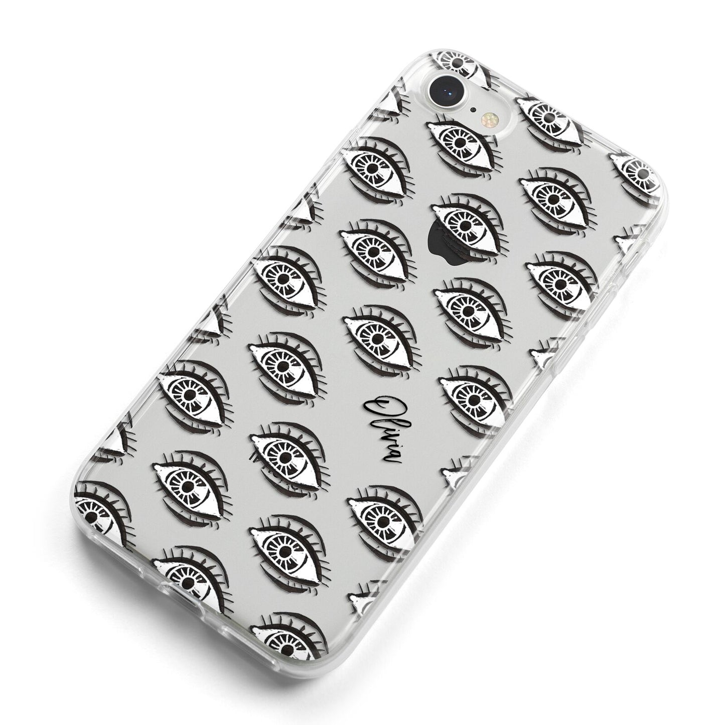 Eye Eye Personalised iPhone 8 Bumper Case on Silver iPhone Alternative Image