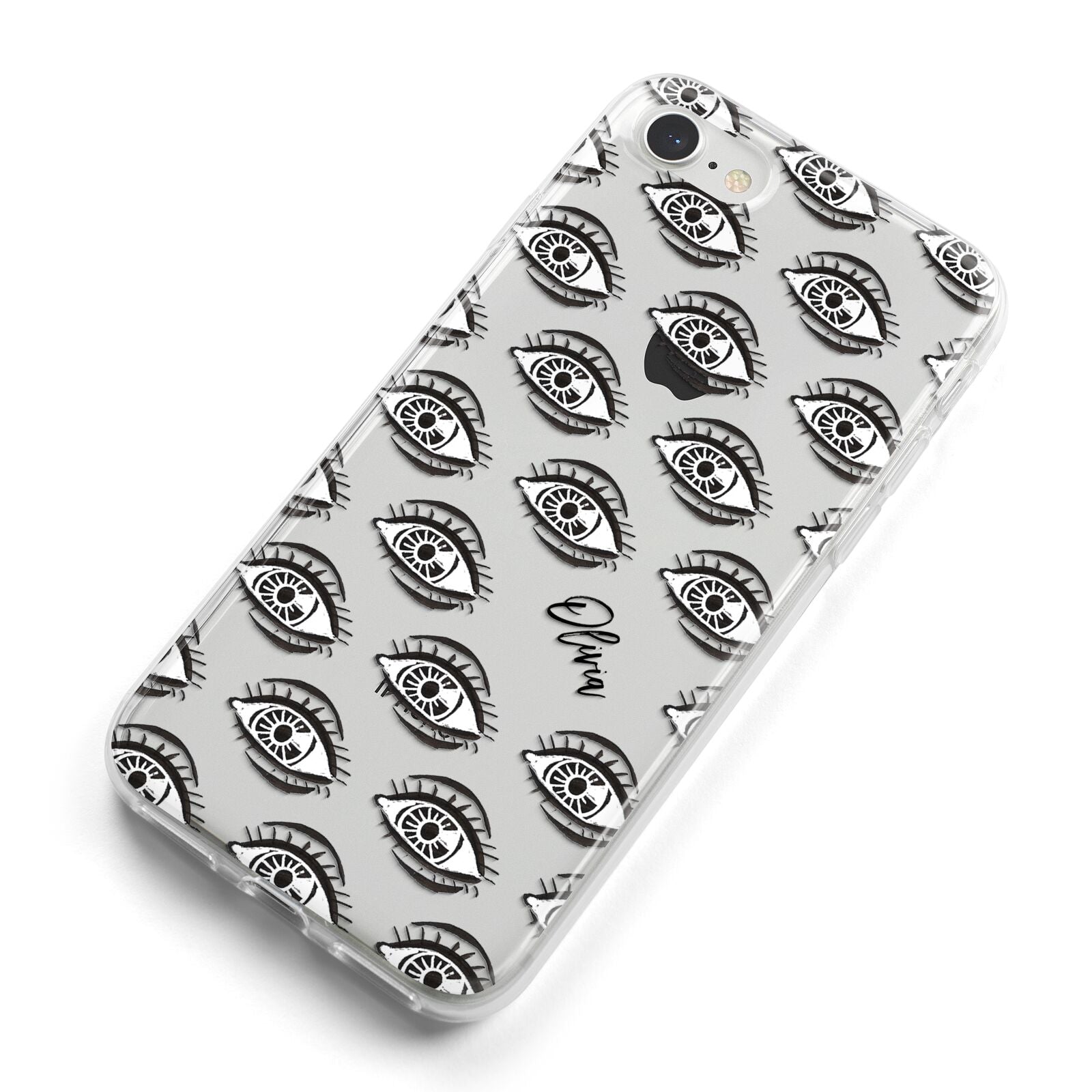 Eye Eye Personalised iPhone 8 Bumper Case on Silver iPhone Alternative Image