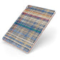 Fabric Plaid Apple iPad Case on Rose Gold iPad Side View