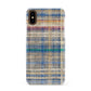 Fabric Plaid Apple iPhone XS 3D Snap Case
