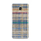 Fabric Plaid Samsung Galaxy A3 2016 Case on gold phone