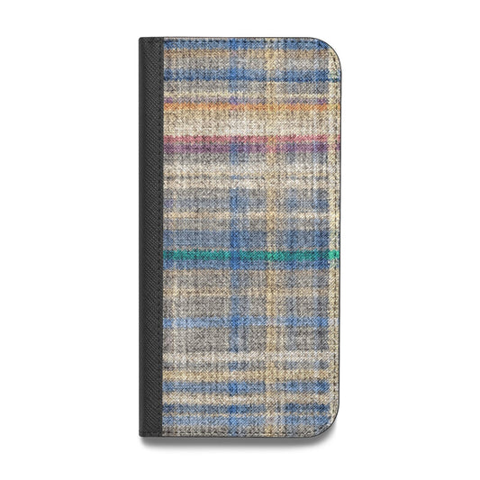 Fabric Plaid Vegan Leather Flip Samsung Case