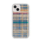 Fabric Plaid iPhone 14 Plus Clear Tough Case Starlight