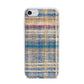 Fabric Plaid iPhone 7 Bumper Case on Silver iPhone