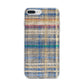 Fabric Plaid iPhone 7 Plus Bumper Case on Silver iPhone