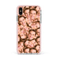 Face Apple iPhone Xs Max Impact Case Pink Edge on Silver Phone