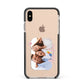 Family Photo Personalised Apple iPhone Xs Max Impact Case Black Edge on Gold Phone