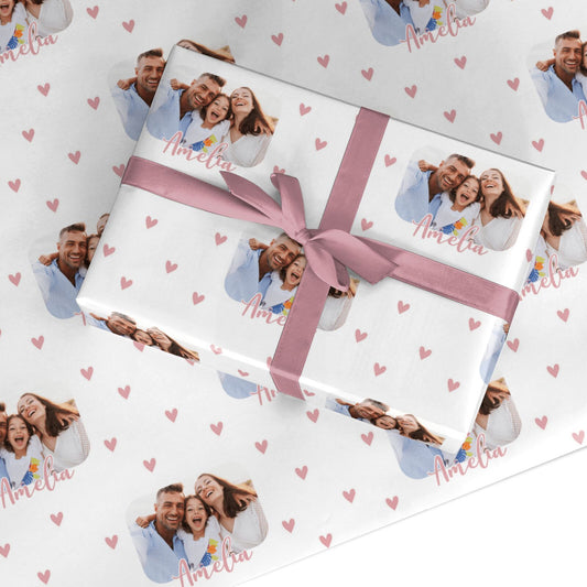 Family Photo Personalised Custom Wrapping Paper