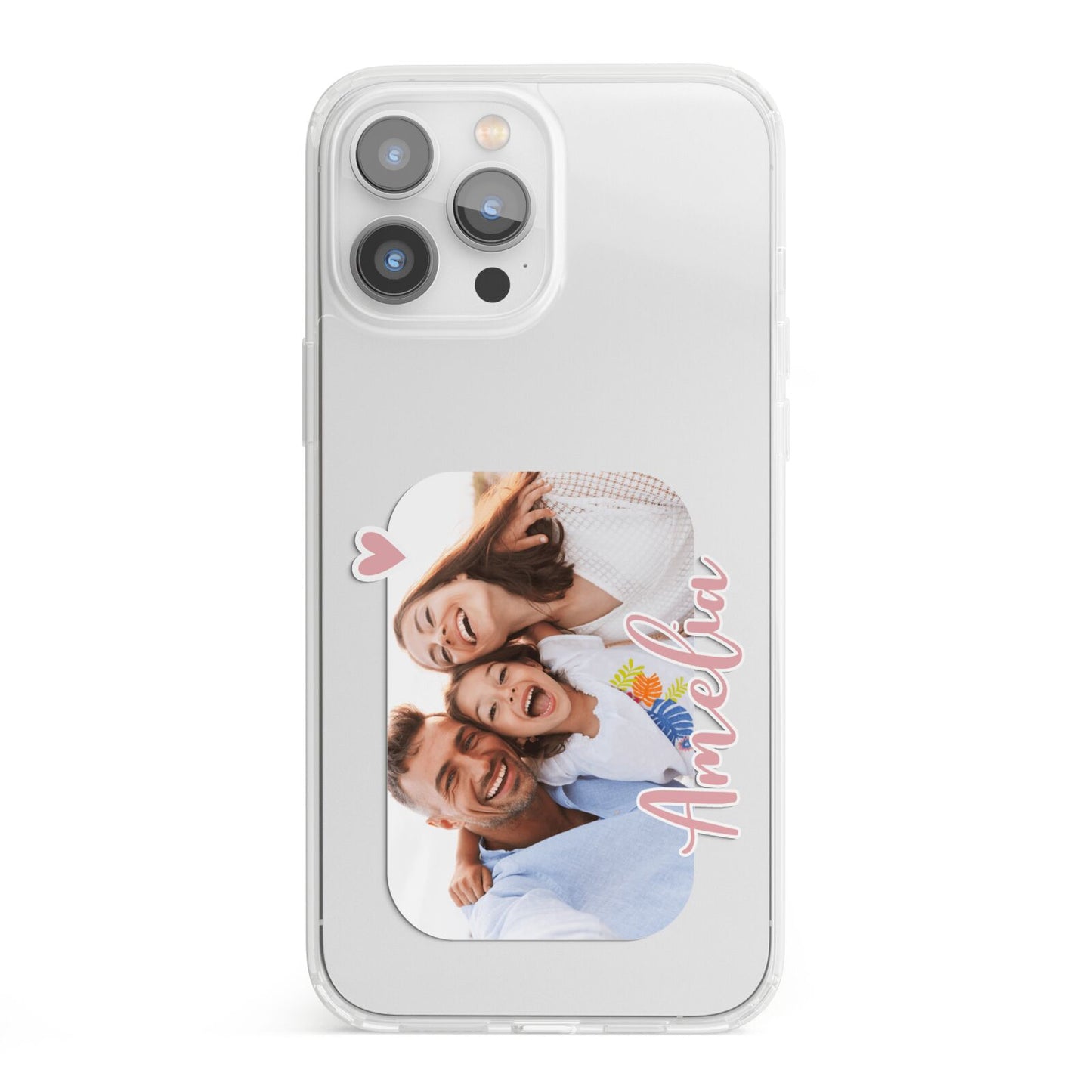 Family Photo Personalised iPhone 13 Pro Max Clear Bumper Case