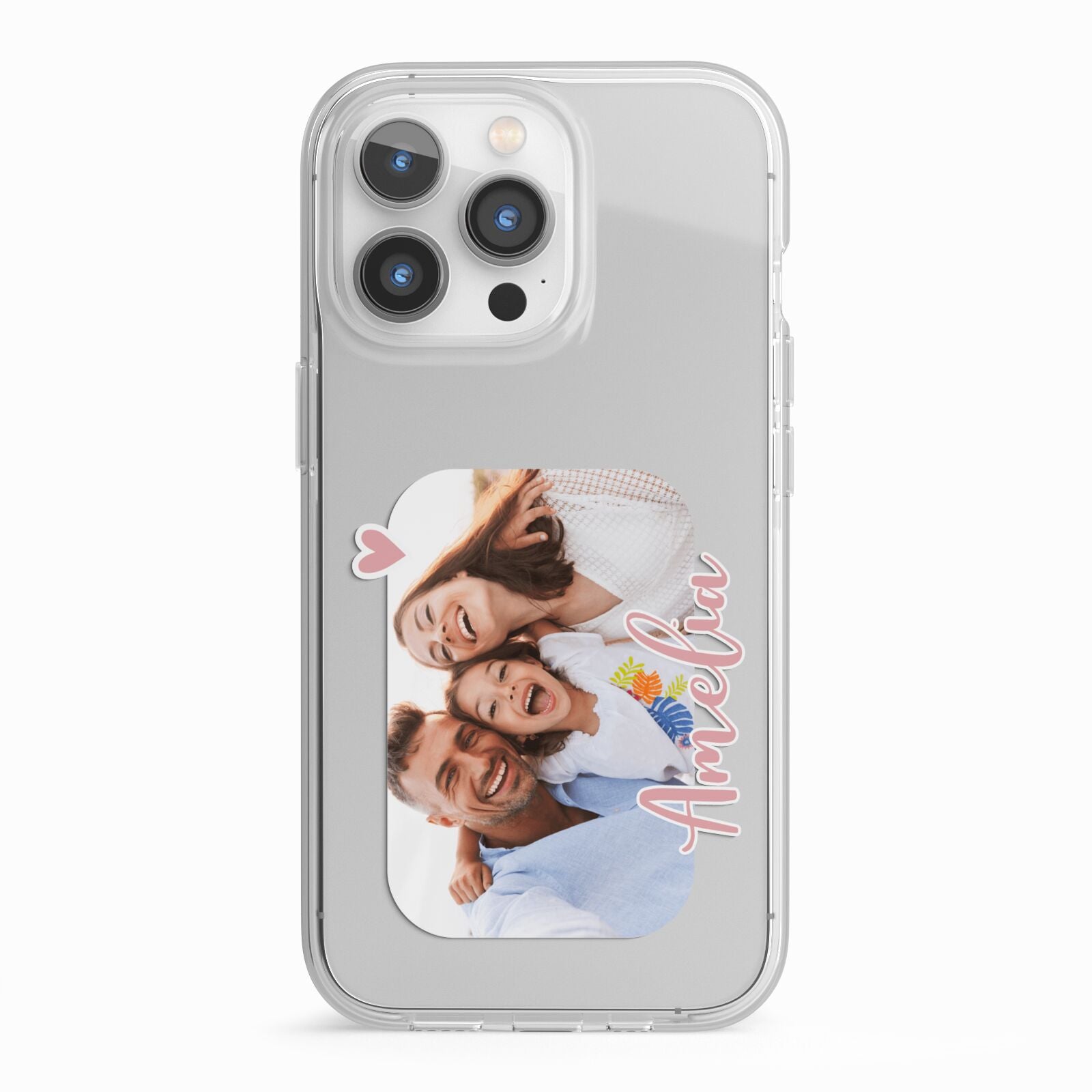 Family Photo Personalised iPhone 13 Pro TPU Impact Case with White Edges