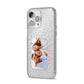 Family Photo Personalised iPhone 14 Pro Max Glitter Tough Case Silver Angled Image