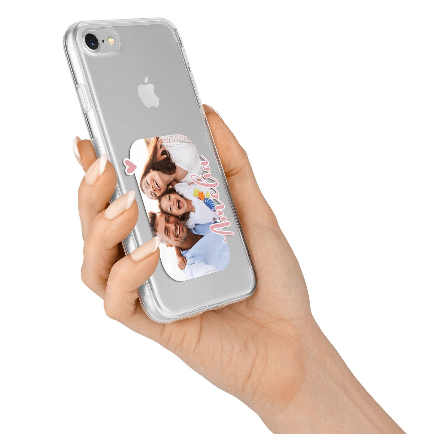 Family Photo Personalised iPhone 7 Bumper Case on Silver iPhone Alternative Image