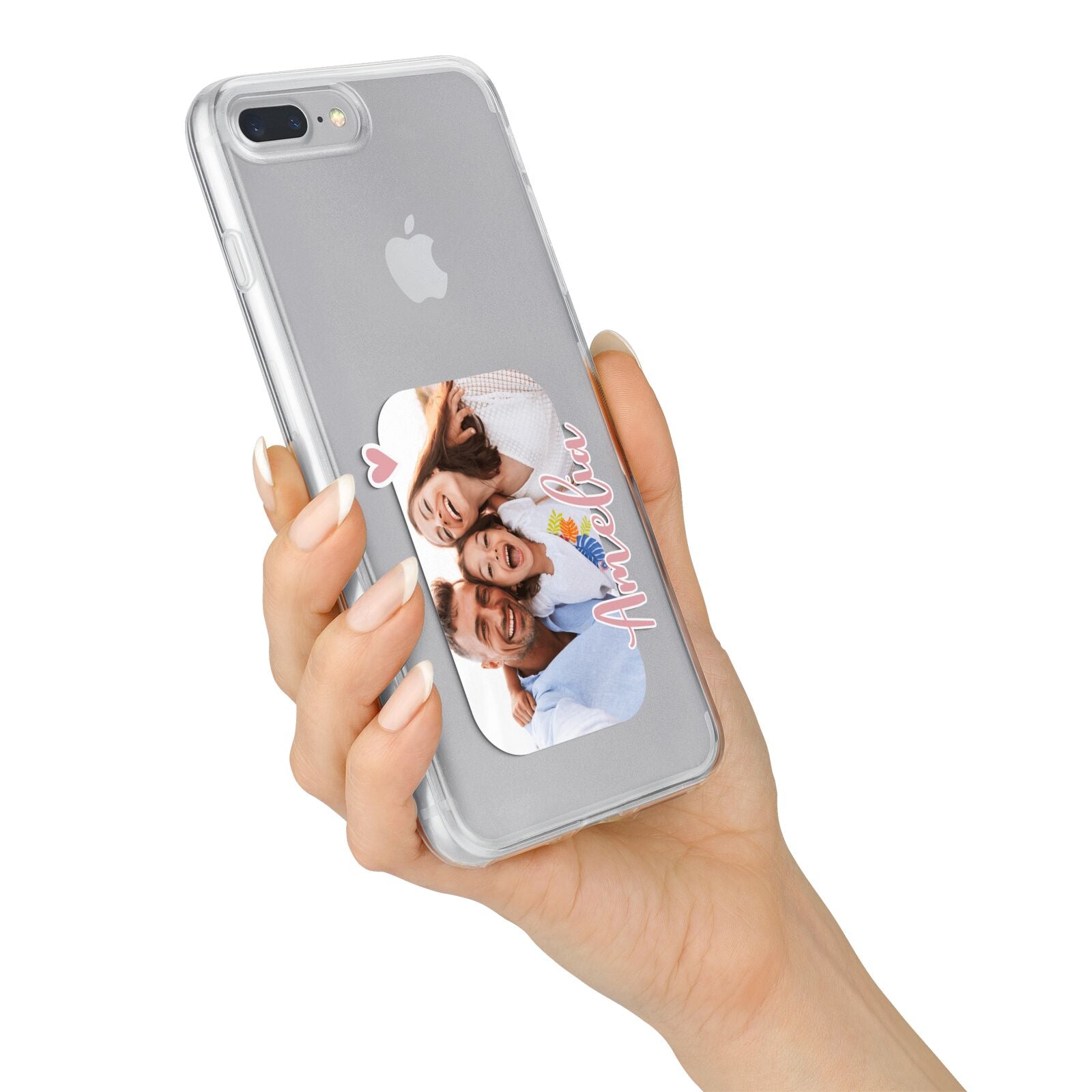 Family Photo Personalised iPhone 7 Plus Bumper Case on Silver iPhone Alternative Image