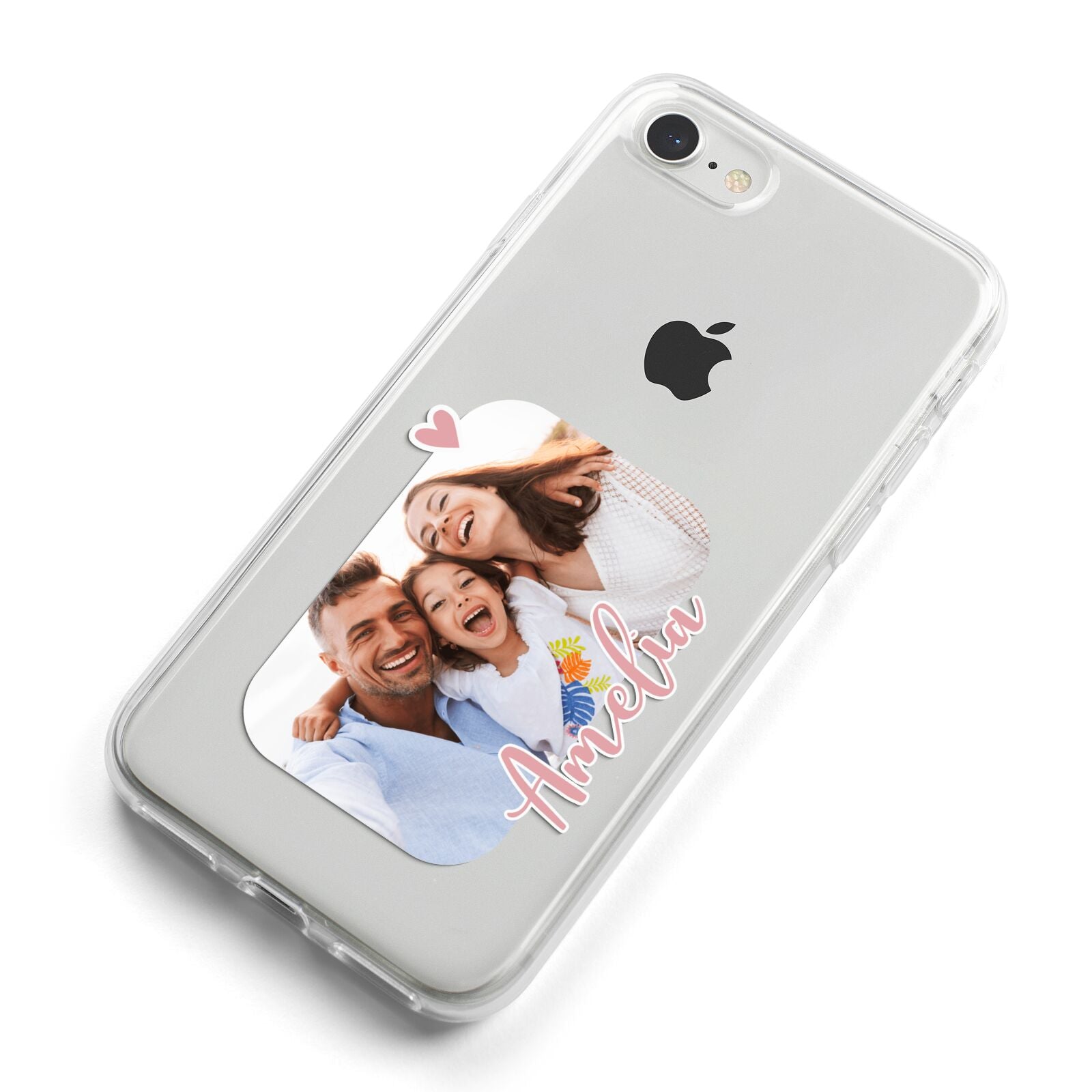 Family Photo Personalised iPhone 8 Bumper Case on Silver iPhone Alternative Image