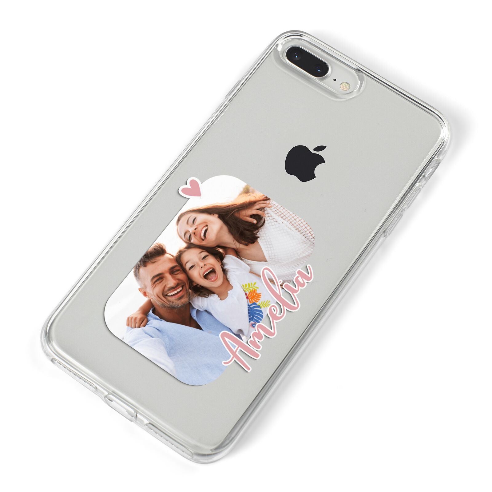 Family Photo Personalised iPhone 8 Plus Bumper Case on Silver iPhone Alternative Image