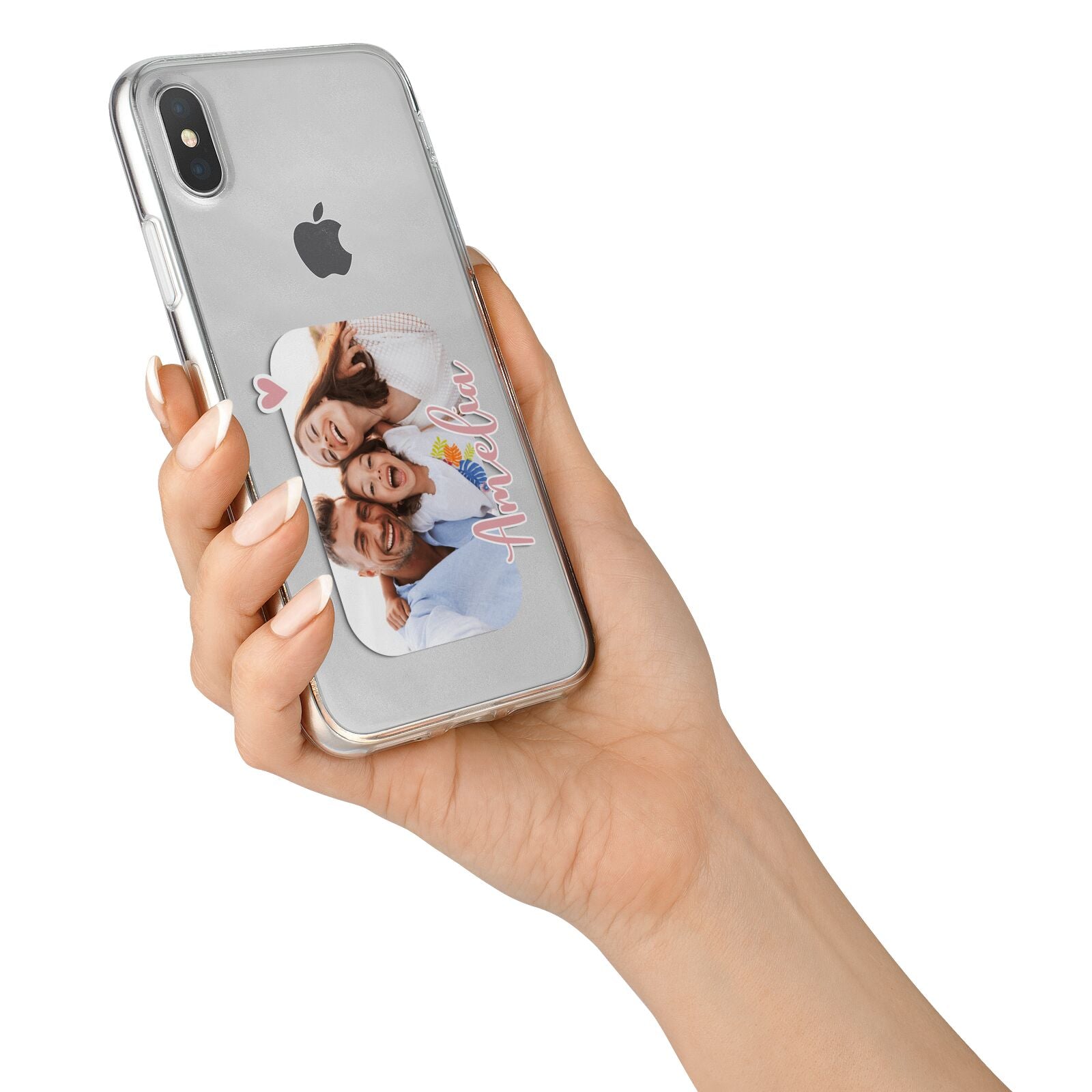 Family Photo Personalised iPhone X Bumper Case on Silver iPhone Alternative Image 2