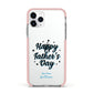 Fathers Day Apple iPhone 11 Pro in Silver with Pink Impact Case