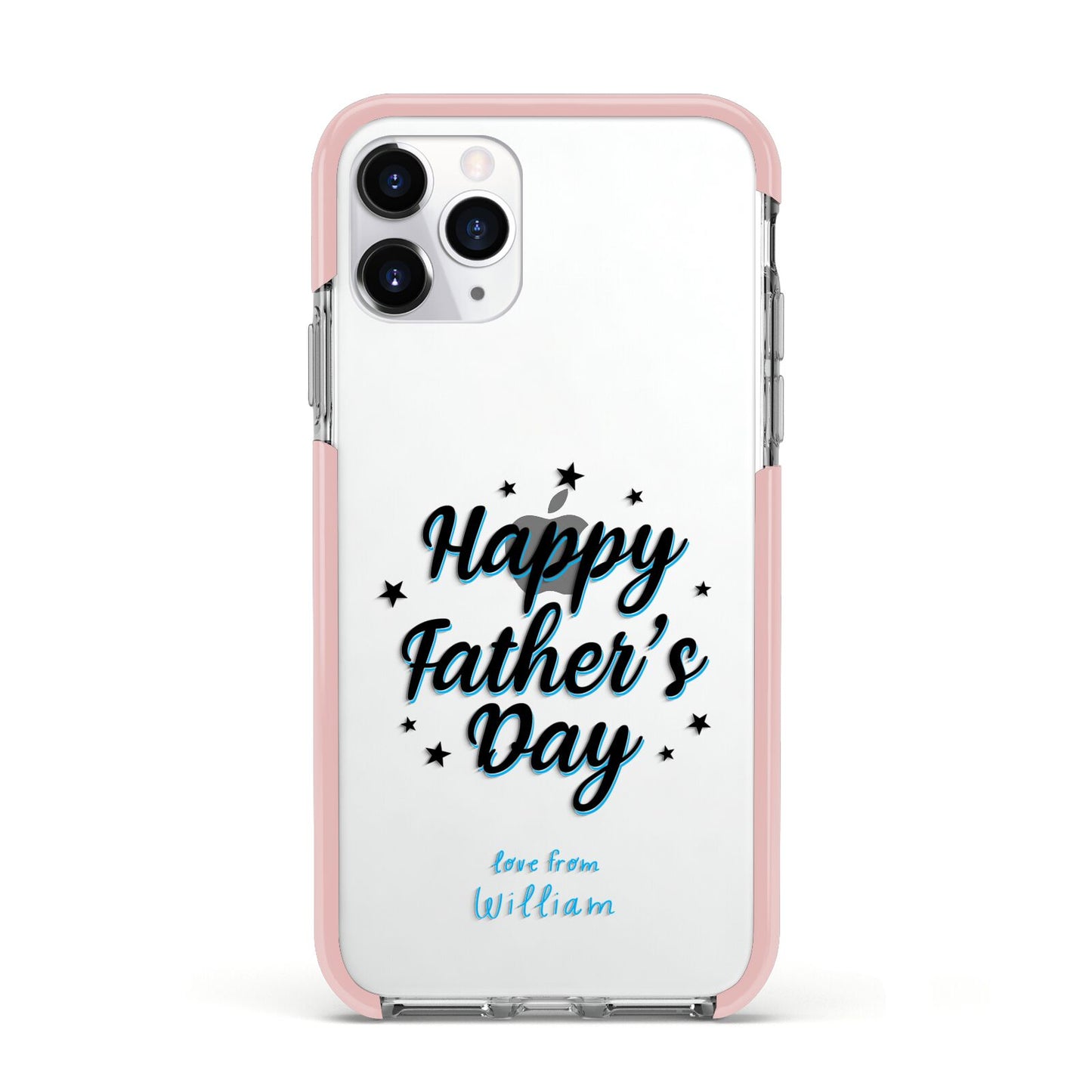 Fathers Day Apple iPhone 11 Pro in Silver with Pink Impact Case