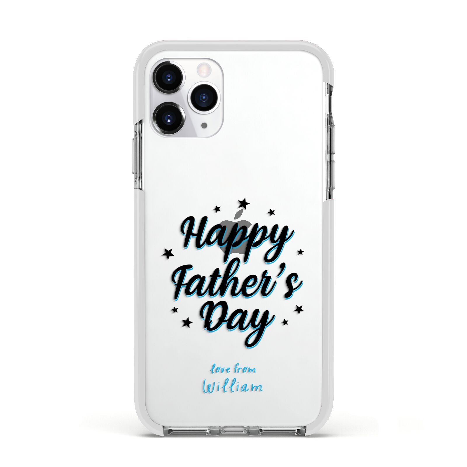 Fathers Day Apple iPhone 11 Pro in Silver with White Impact Case