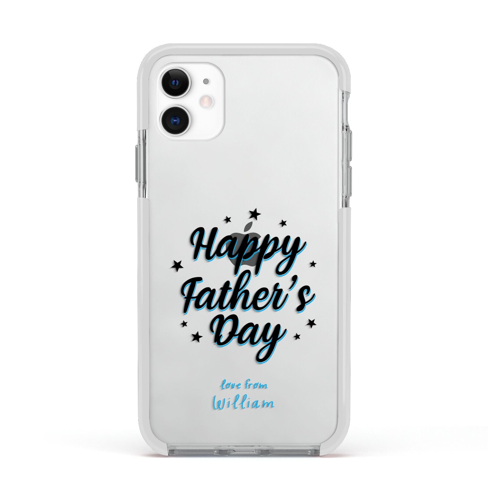 Fathers Day Apple iPhone 11 in White with White Impact Case