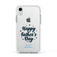 Fathers Day Apple iPhone XR Impact Case White Edge on Silver Phone