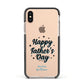 Fathers Day Apple iPhone Xs Impact Case Black Edge on Gold Phone