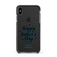 Fathers Day Apple iPhone Xs Max Impact Case Black Edge on Black Phone