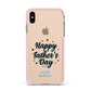 Fathers Day Apple iPhone Xs Max Impact Case Pink Edge on Gold Phone