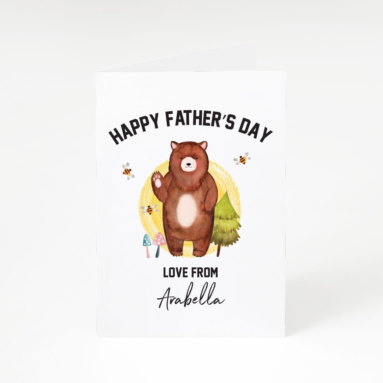 Fathers Day Bear A5 Greetings Card