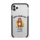 Fathers Day Bear Apple iPhone 11 Pro Max in Silver with Black Impact Case