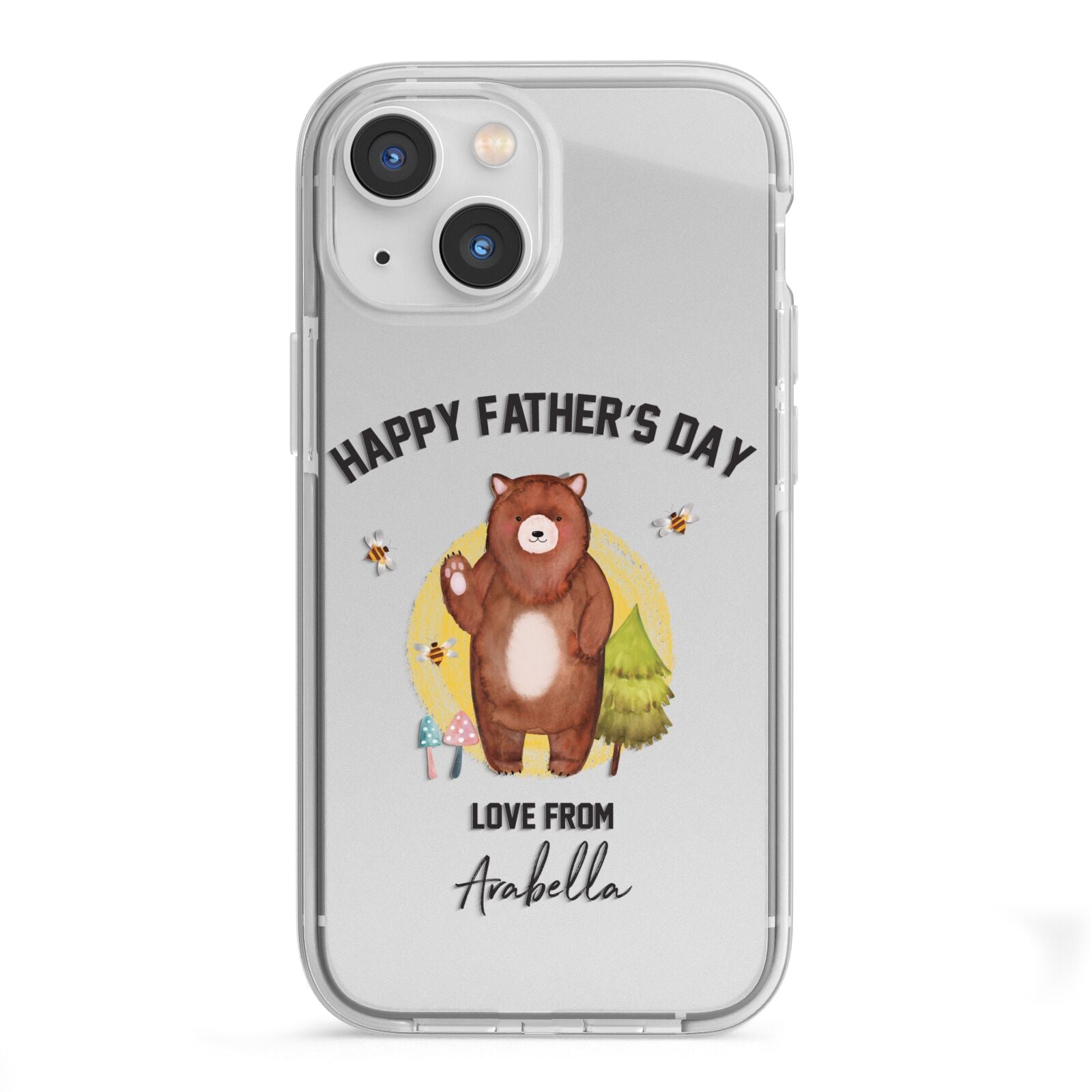 Fathers Day Bear iPhone 13 Mini TPU Impact Case with White Edges