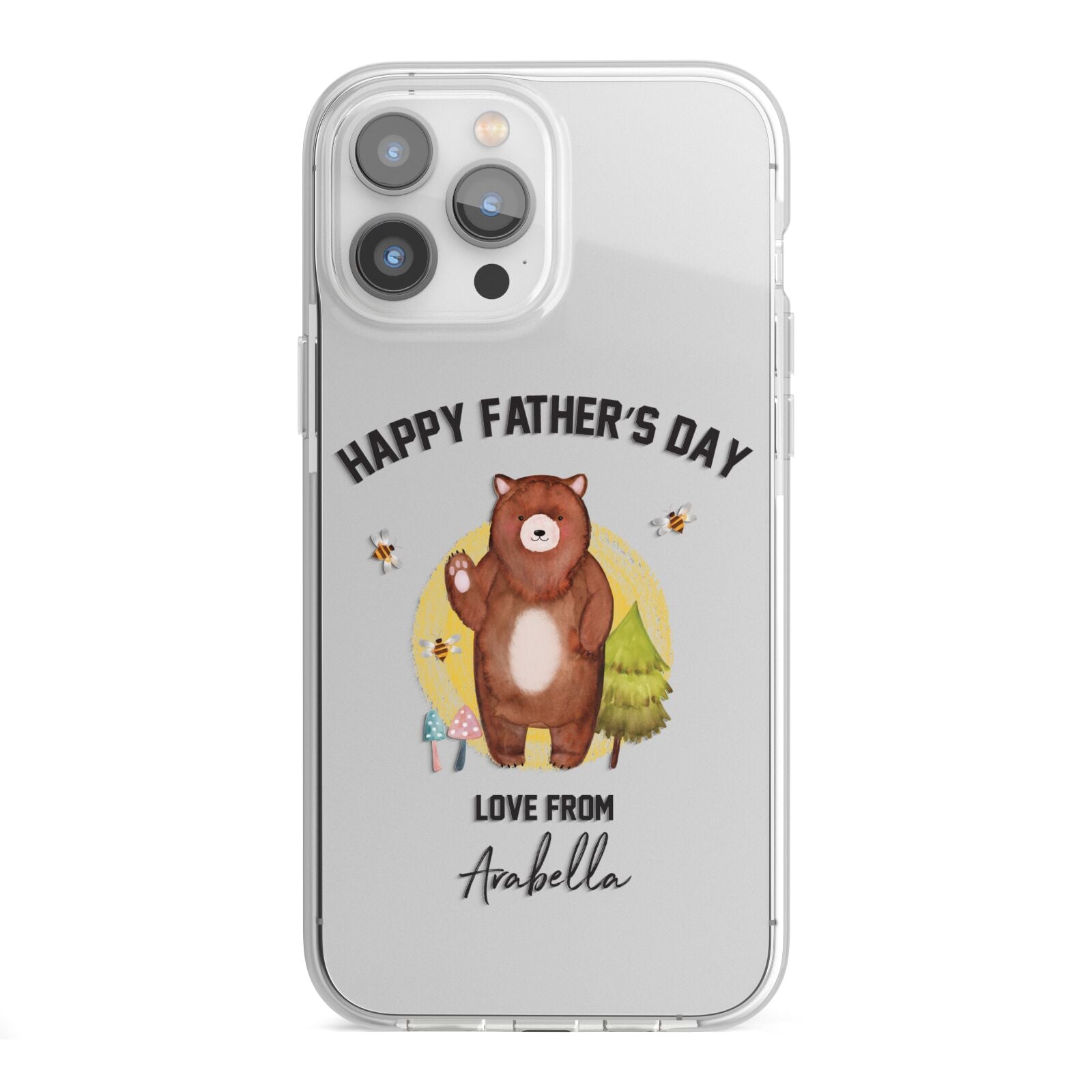 Fathers Day Bear iPhone 13 Pro Max TPU Impact Case with White Edges