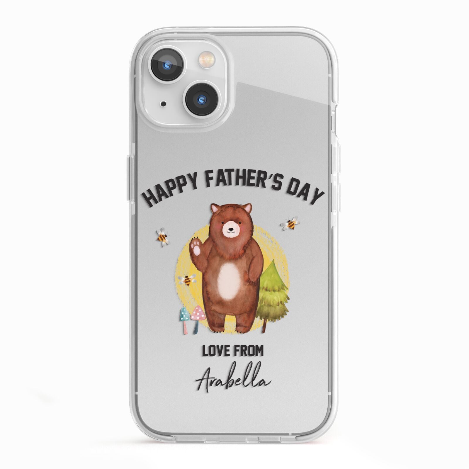 Fathers Day Bear iPhone 13 TPU Impact Case with White Edges