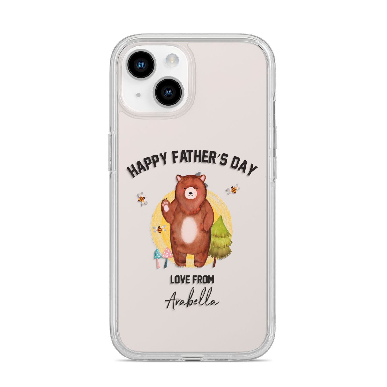 Fathers Day Bear iPhone 14 Clear Tough Case Starlight