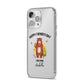 Fathers Day Bear iPhone 14 Pro Max Clear Tough Case Silver Angled Image