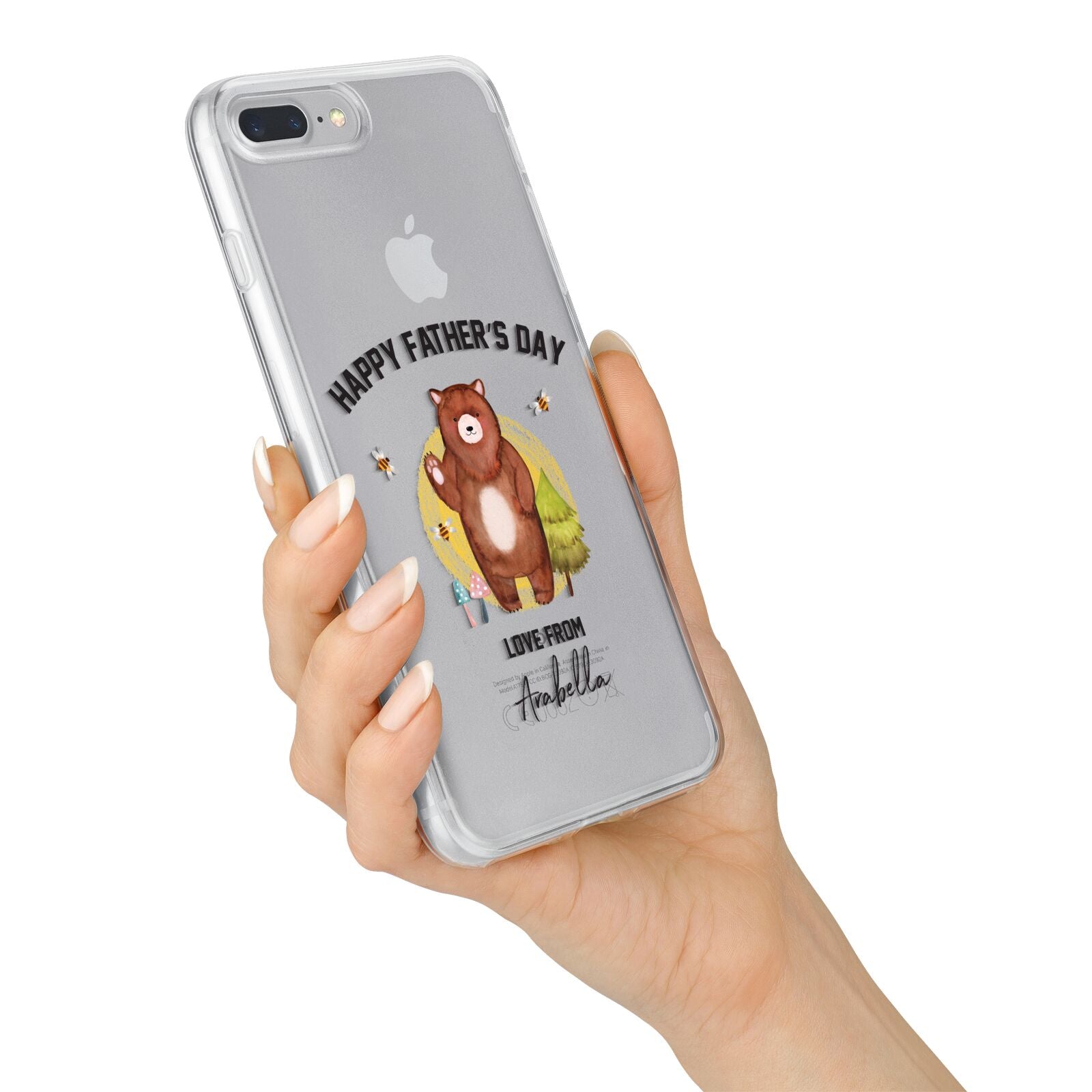 Fathers Day Bear iPhone 7 Plus Bumper Case on Silver iPhone Alternative Image