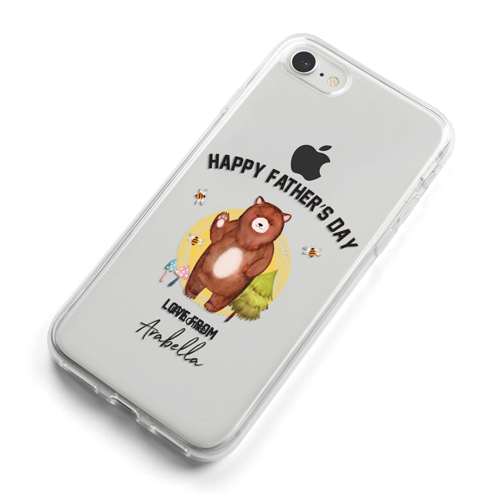 Fathers Day Bear iPhone 8 Bumper Case on Silver iPhone Alternative Image