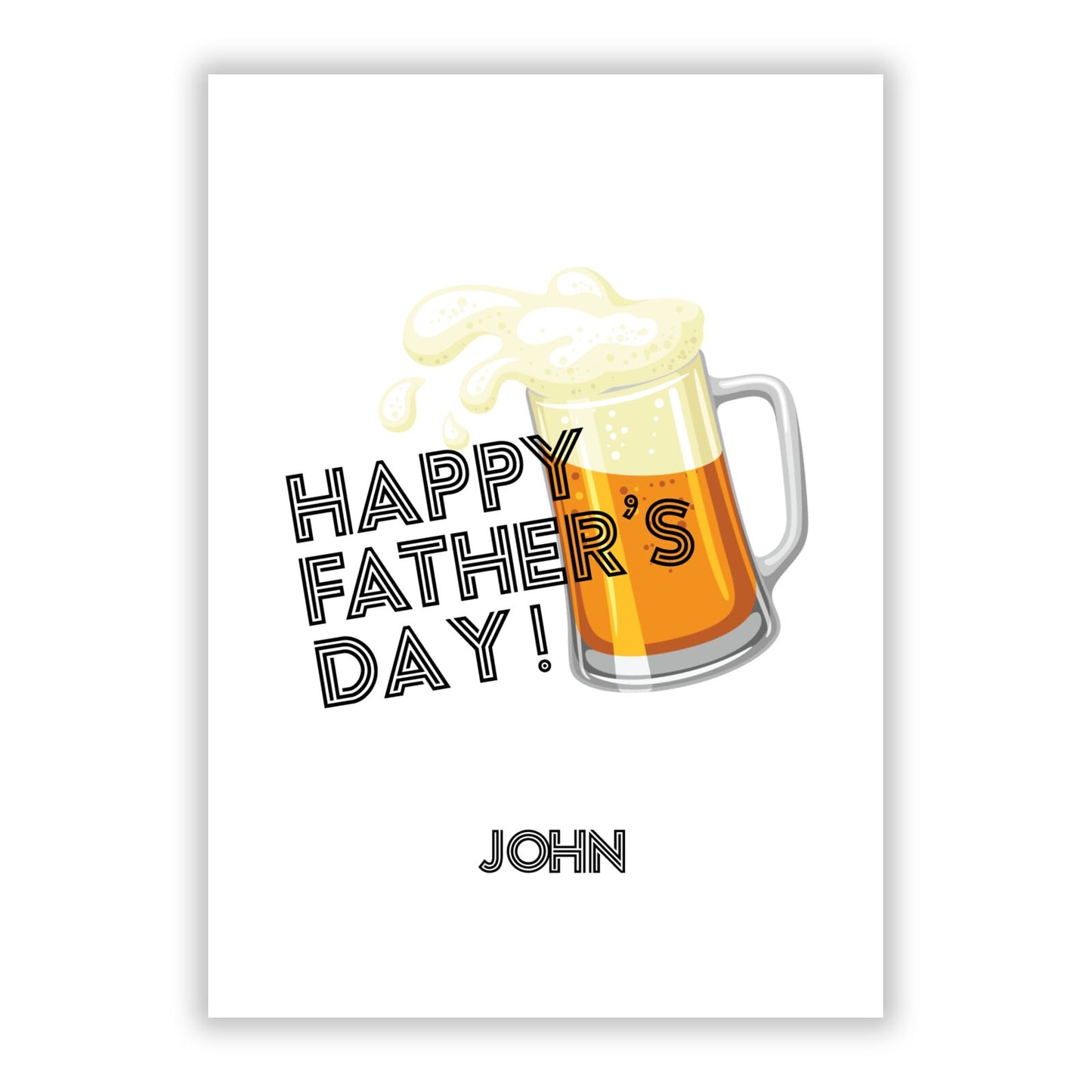 Fathers Day Custom A5 Flat Greetings Card