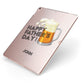 Fathers Day Custom Apple iPad Case on Rose Gold iPad Side View