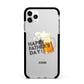 Fathers Day Custom Apple iPhone 11 Pro Max in Silver with Black Impact Case