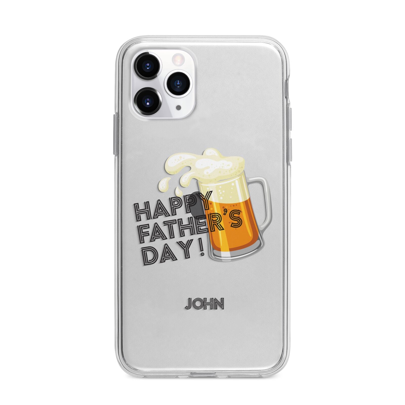 Fathers Day Custom Apple iPhone 11 Pro in Silver with Bumper Case