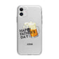 Fathers Day Custom Apple iPhone 11 in White with Bumper Case