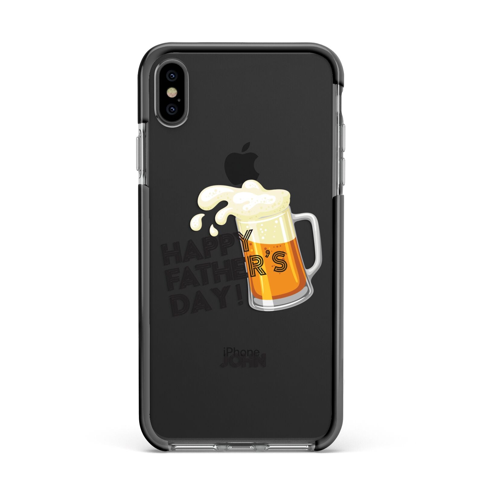 Fathers Day Custom Apple iPhone Xs Max Impact Case Black Edge on Black Phone