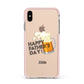 Fathers Day Custom Apple iPhone Xs Max Impact Case Pink Edge on Gold Phone