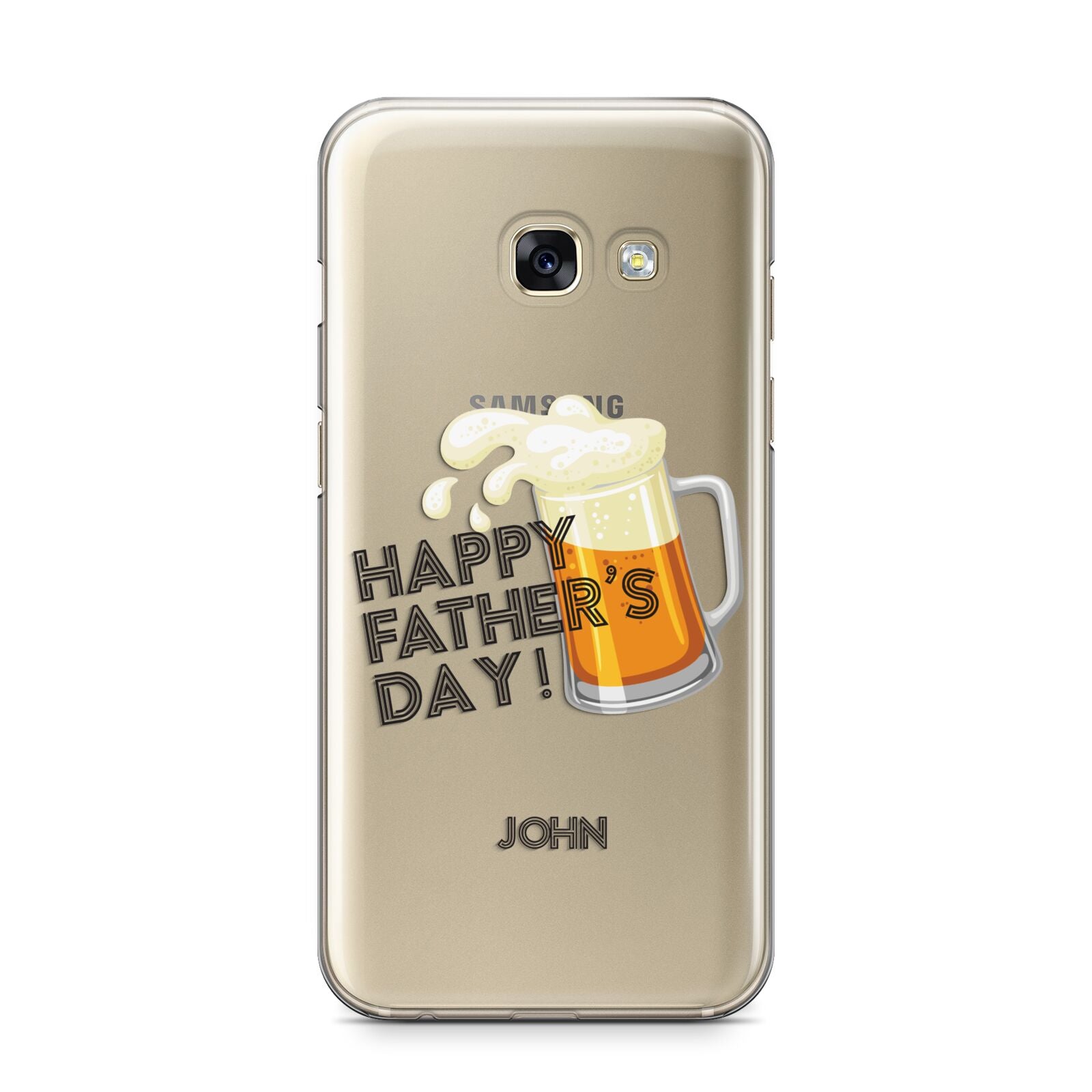 Fathers Day Custom Samsung Galaxy A3 2017 Case on gold phone