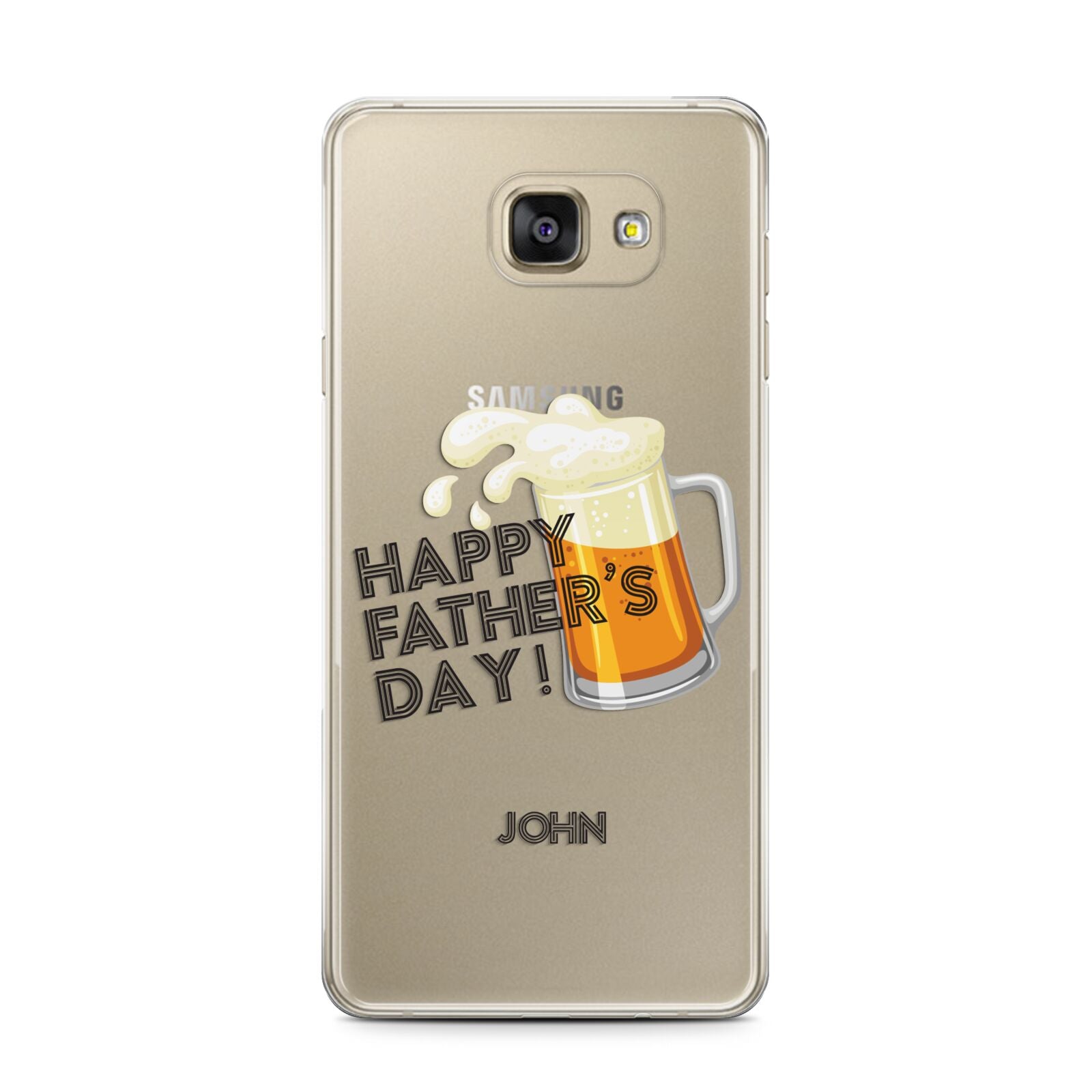 Fathers Day Custom Samsung Galaxy A7 2016 Case on gold phone